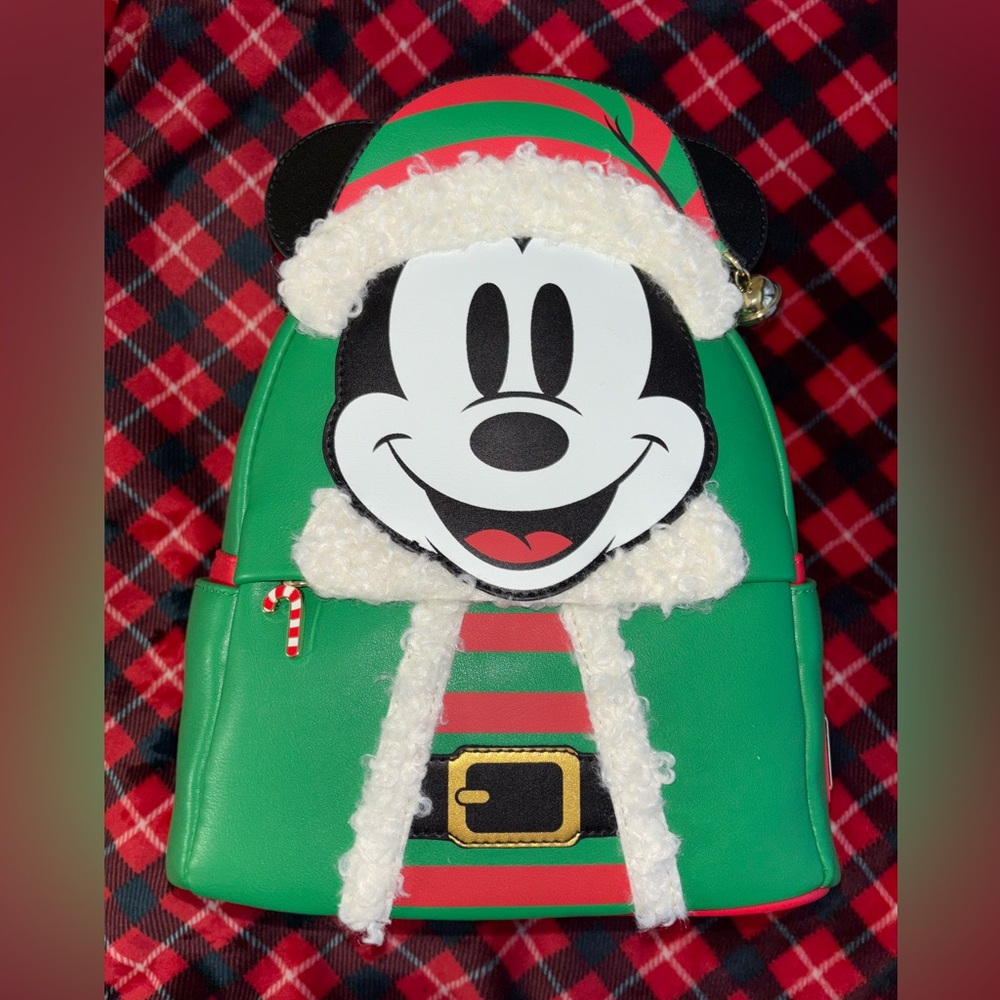 NWT Disney Mickey Mouse Elf Christmas Loungefly